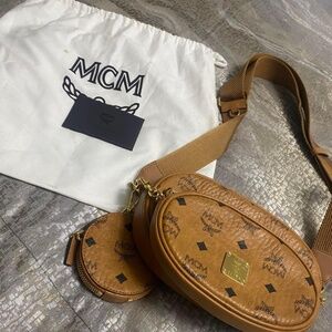 Authentic MCM Visetos Multi-Pochette Belt Bag